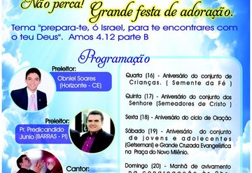 Semana de festa na Assembleia de Deus do Novo Milênio